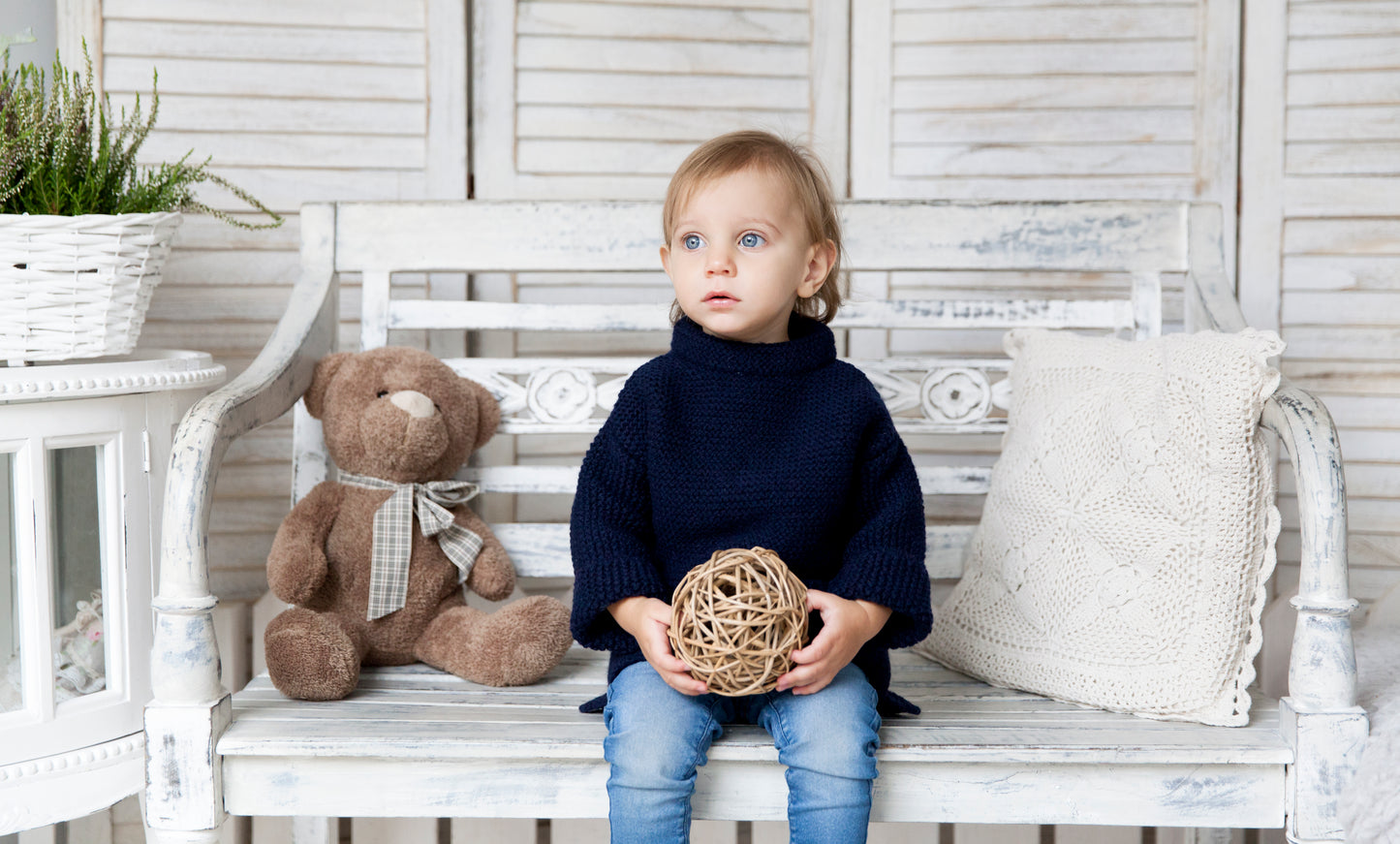 Kid wool alpaca sweater tunic - small grown up - dark blue