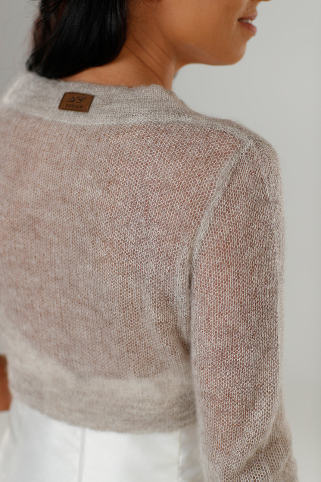 Wedding mohair bolero Ema - beige