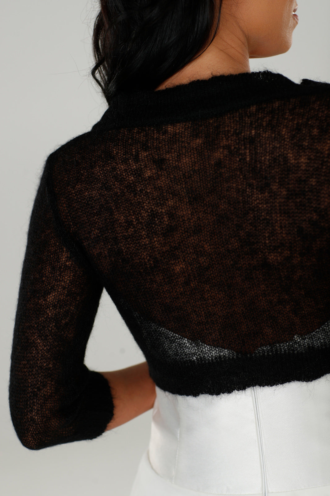 Wedding mohair bolero Anna - black