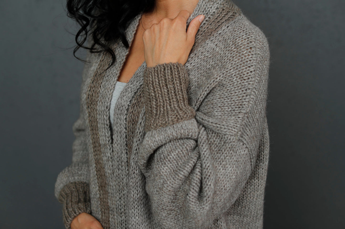 Chunky knit oversized cardigan Natalie - cocoa!