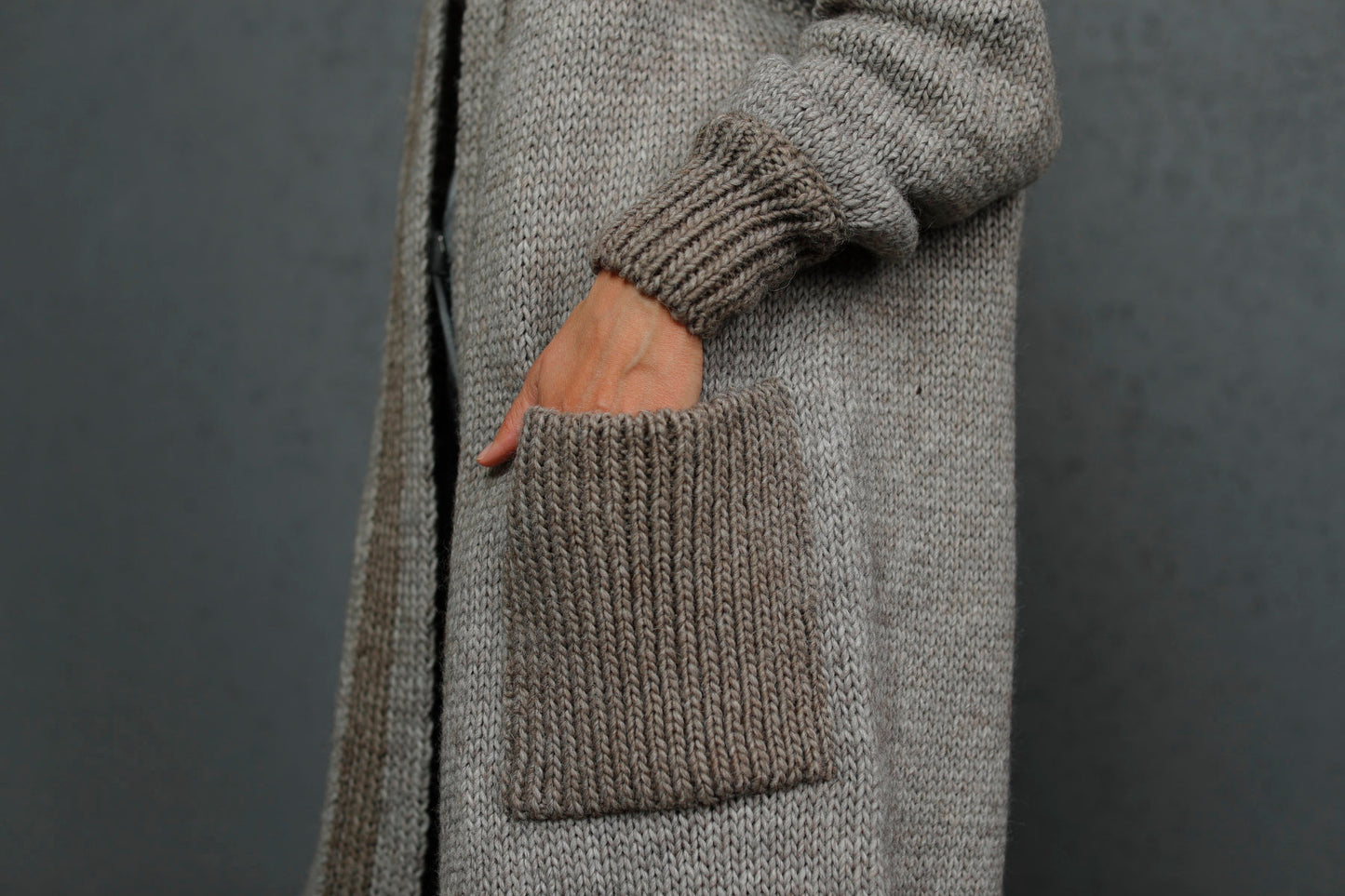 Chunky knit oversized cardigan Natalie - cocoa!