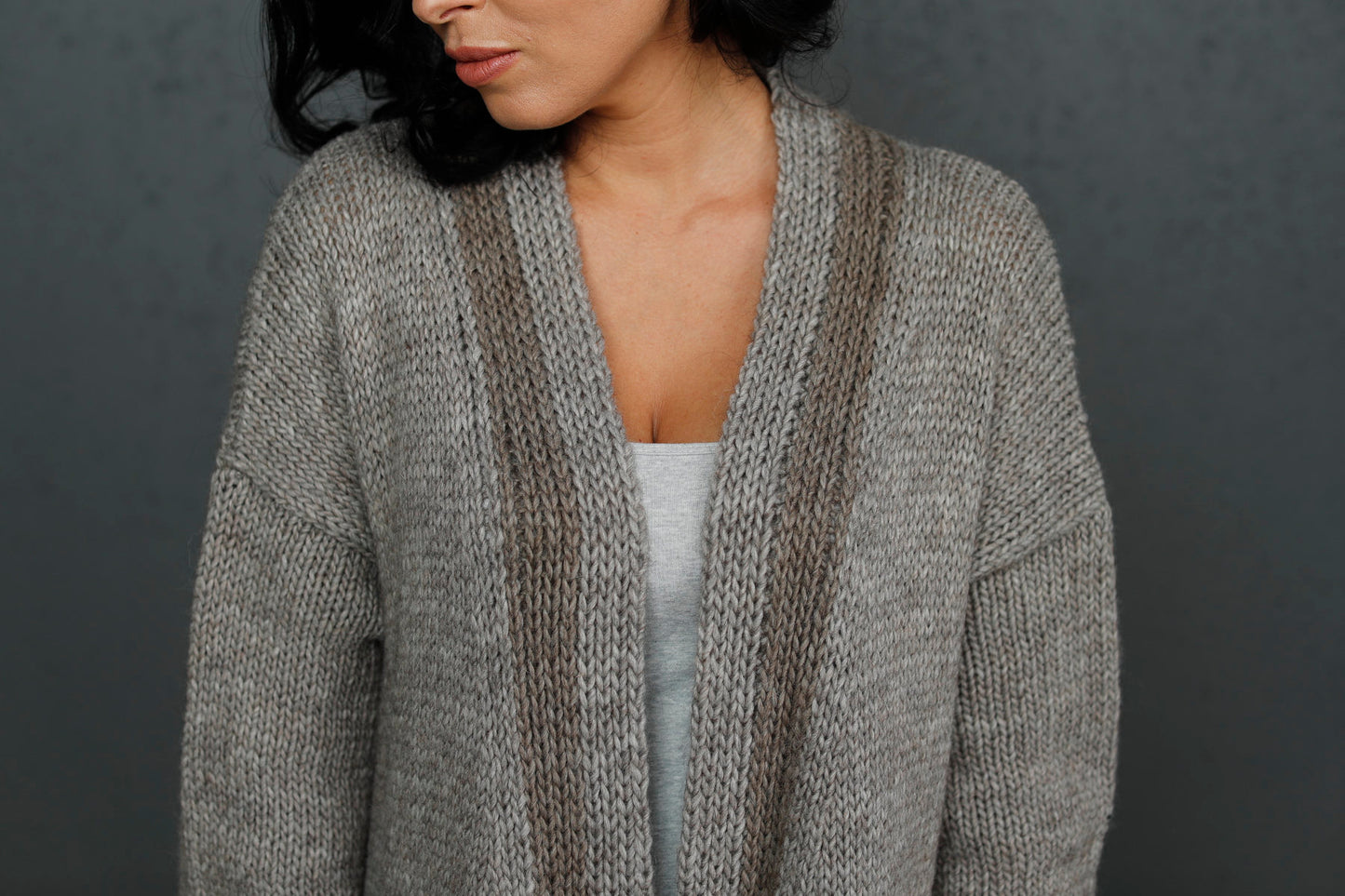 Chunky knit oversized cardigan Natalie - cocoa!
