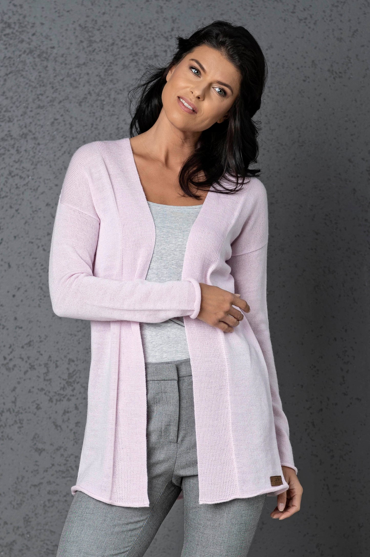 Knit wool cardigan TEEROSE - light pink
