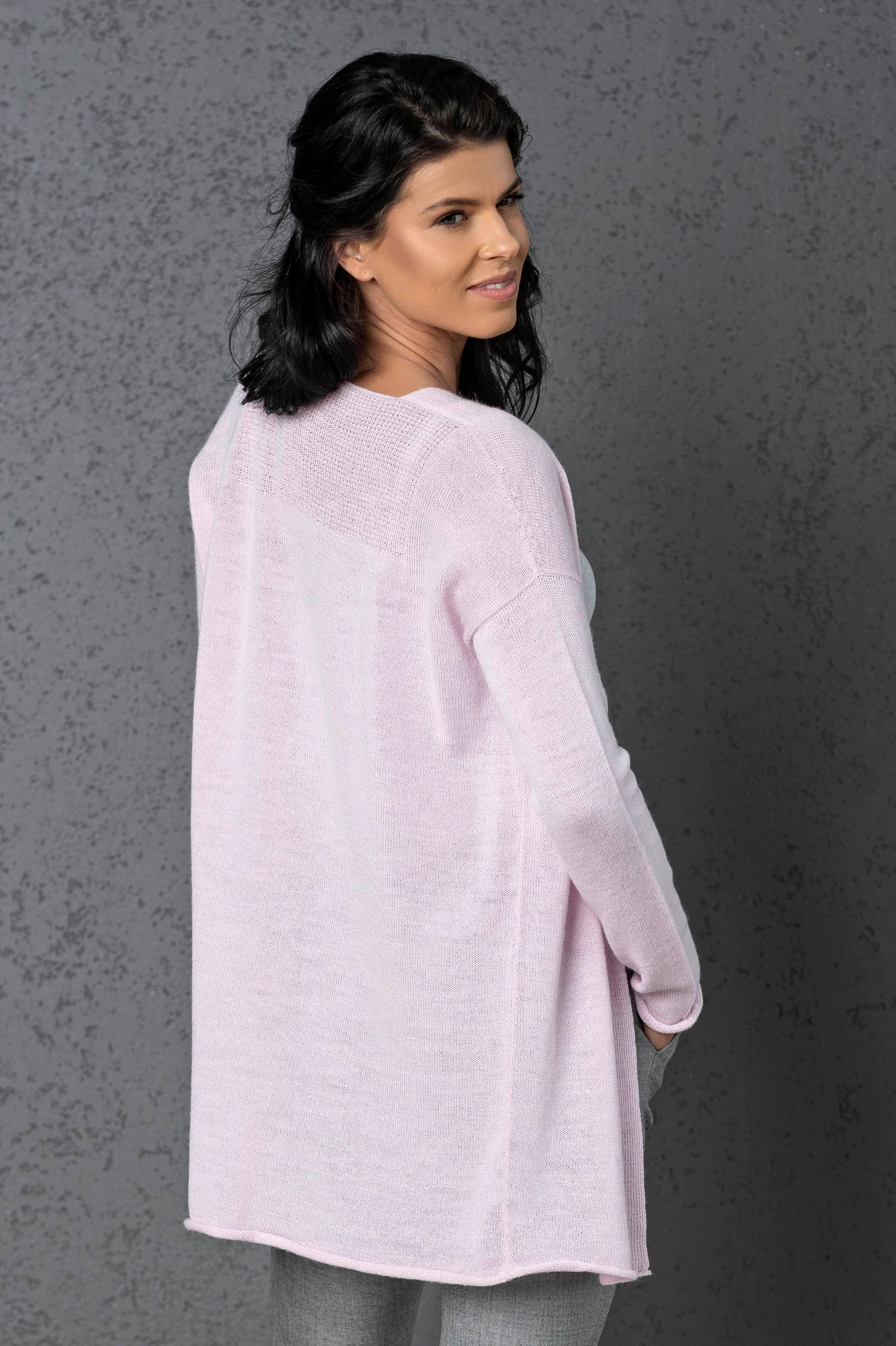 Knit wool cardigan TEEROSE - light pink
