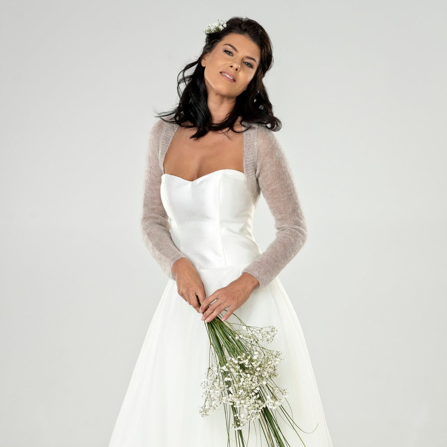 Wedding mohair bolero Anna - beige