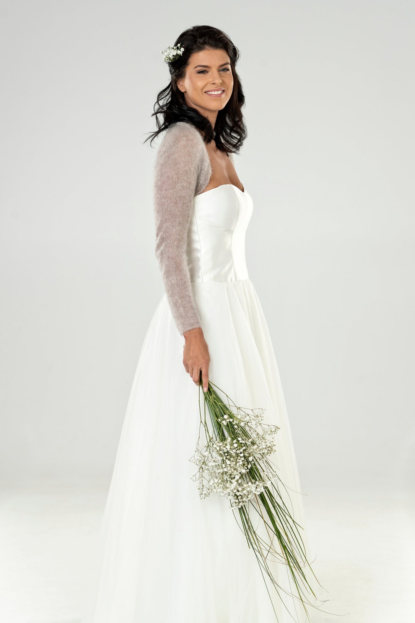 Wedding mohair bolero Anna - beige