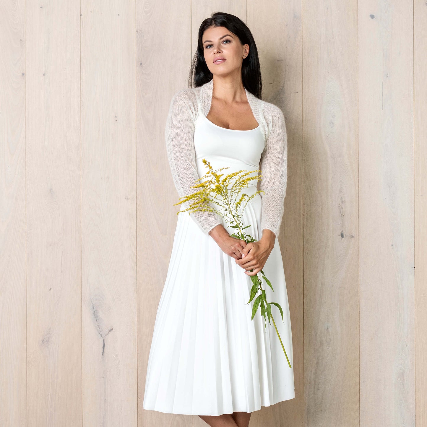 Wedding mohair bolero Anna - ivory