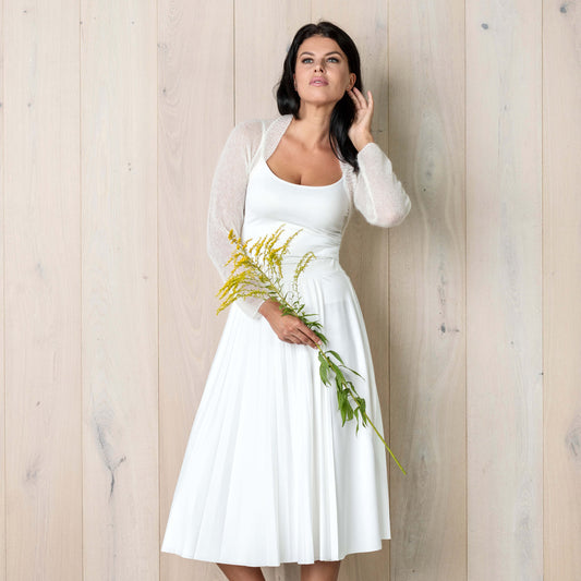 Wedding mohair bolero Anna - ivory