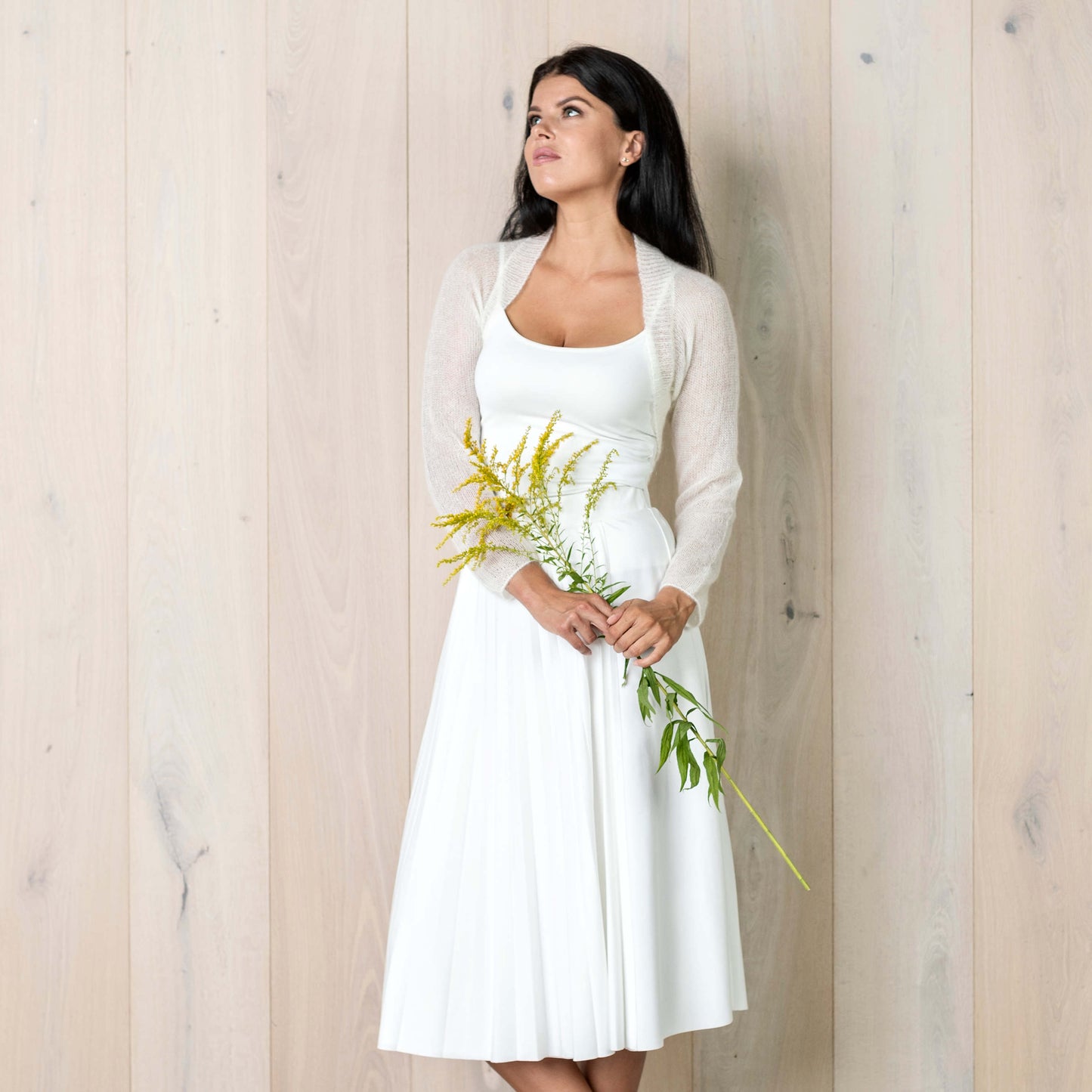 Wedding mohair bolero Anna - ivory
