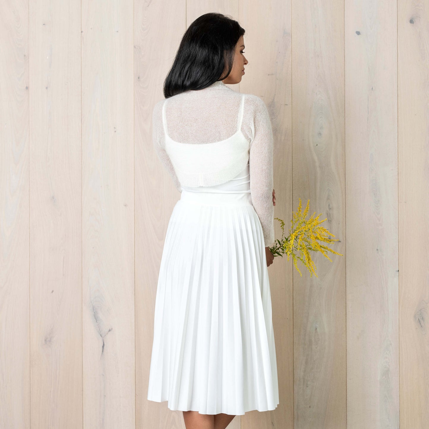 Wedding mohair bolero Anna - ivory