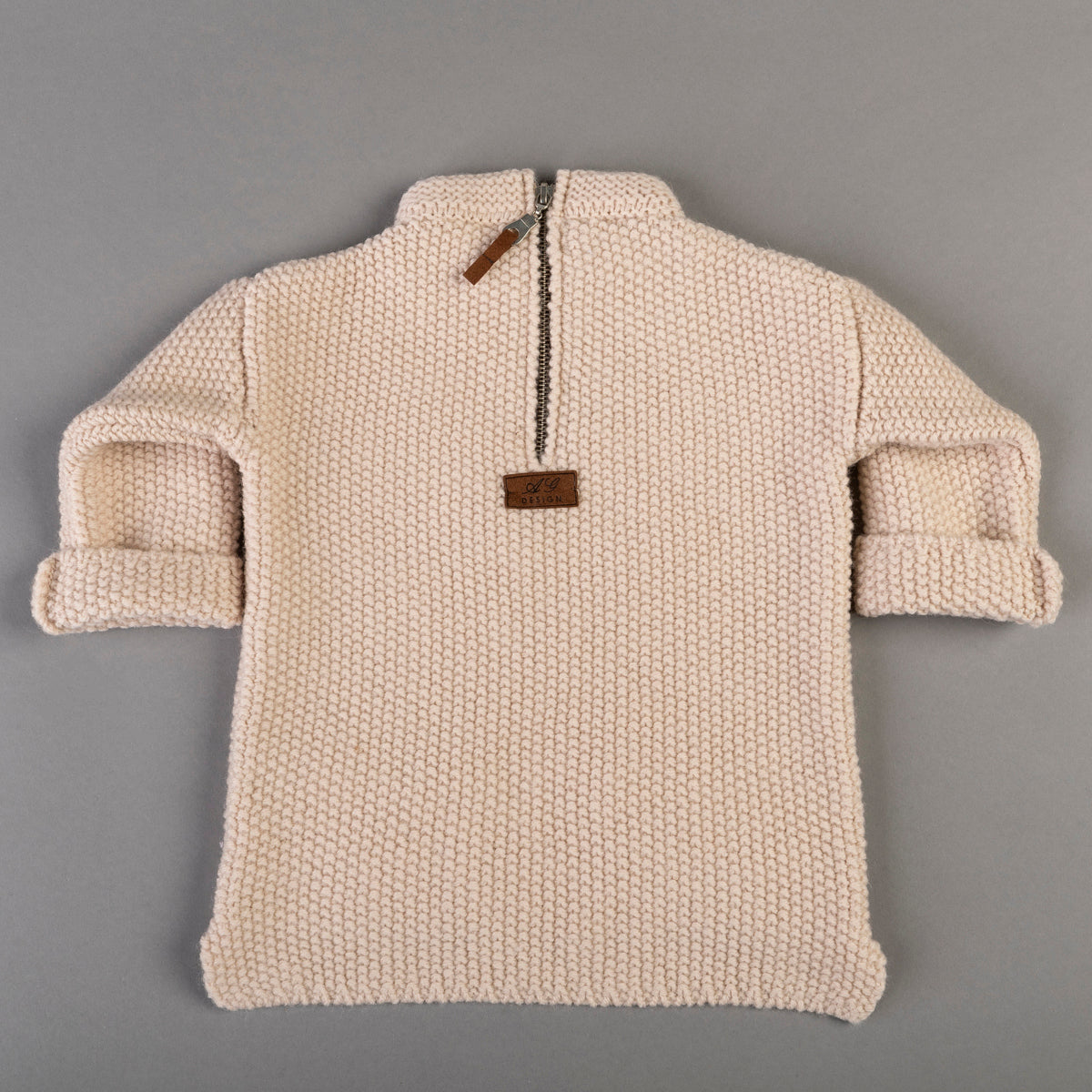 Kid wool alpaca sweater tunic - small grown up - nude