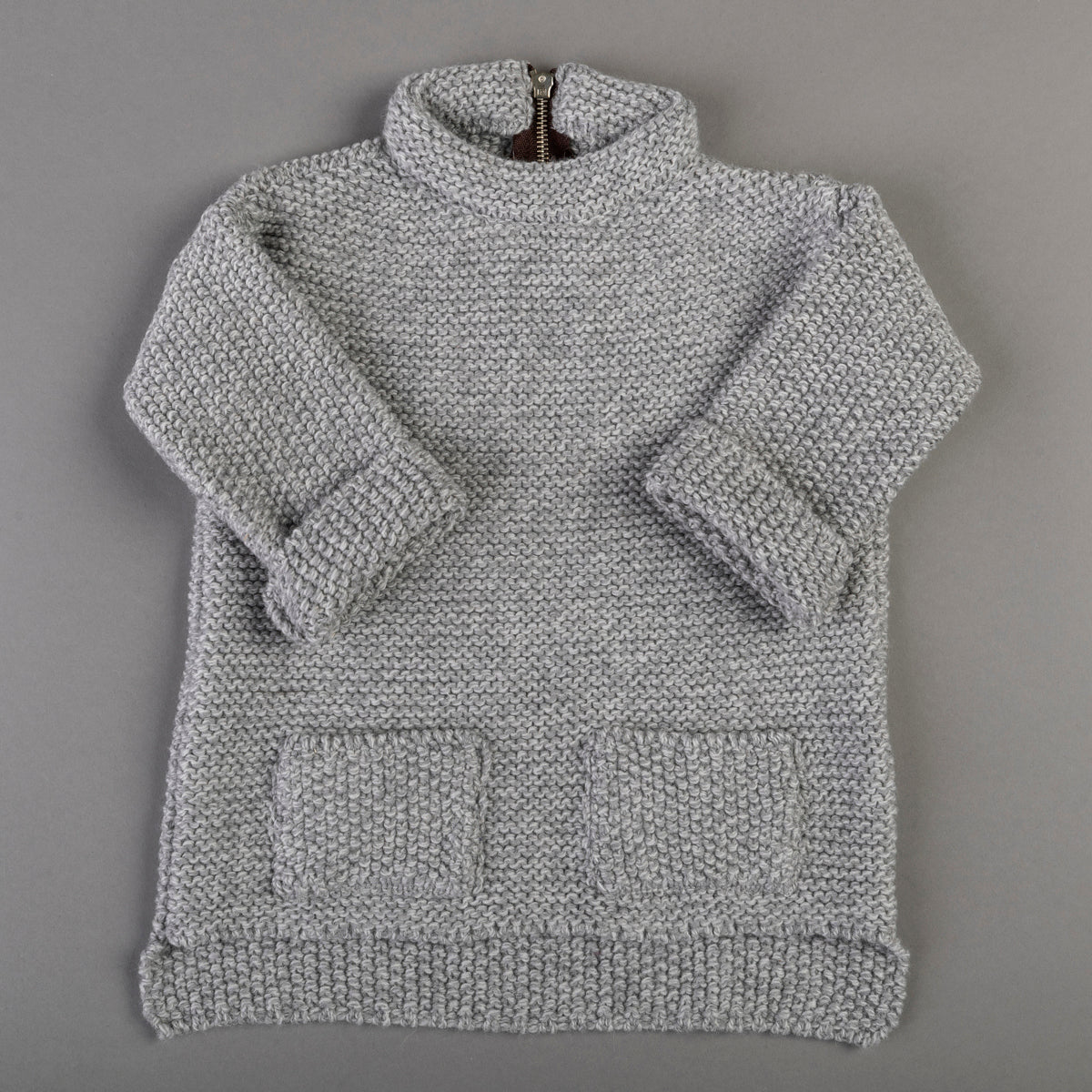 Kid wool alpaca sweater tunic - small grown up - cocoa
