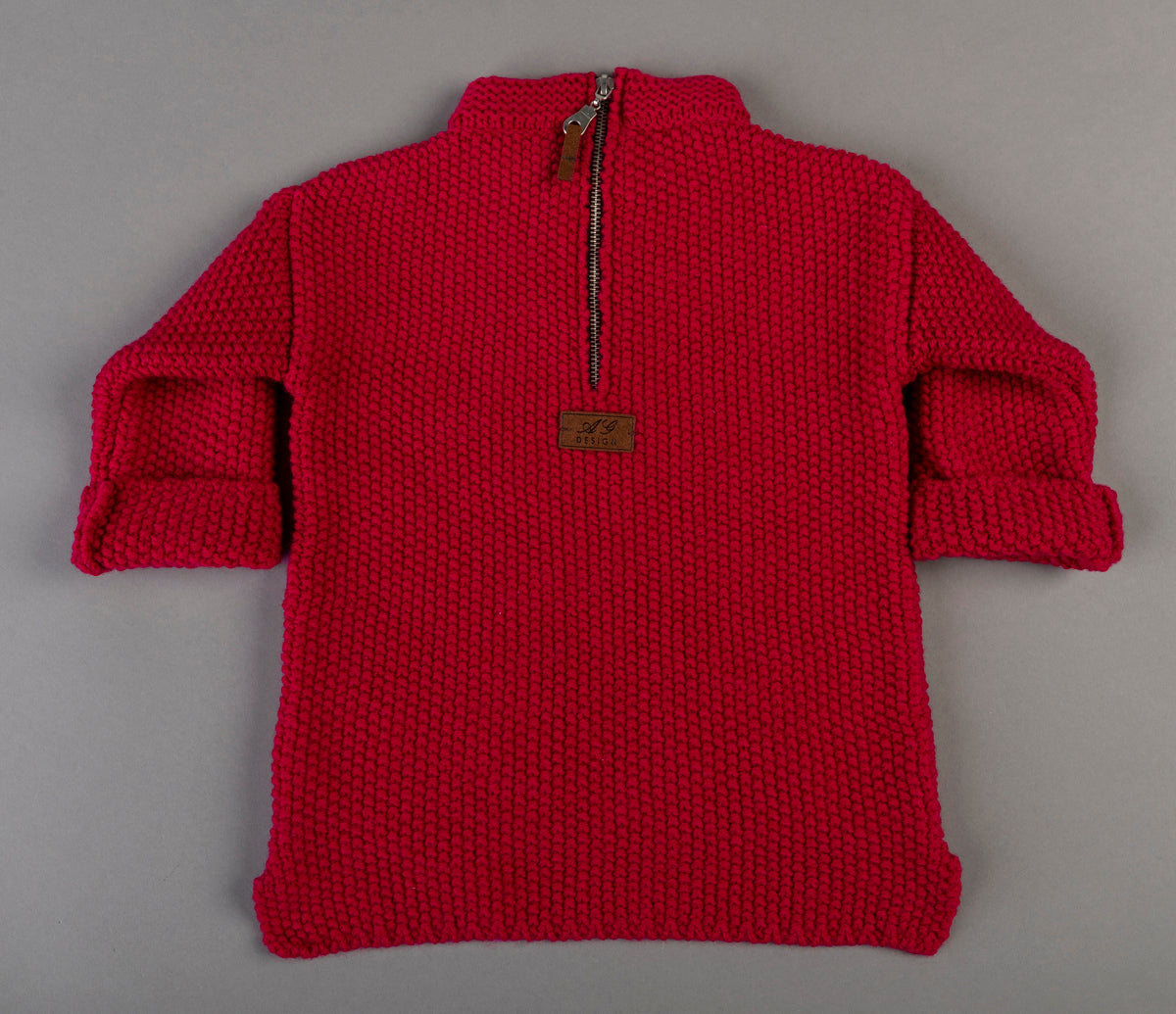 Kid wool alpaca sweater tunic - small grown up - red