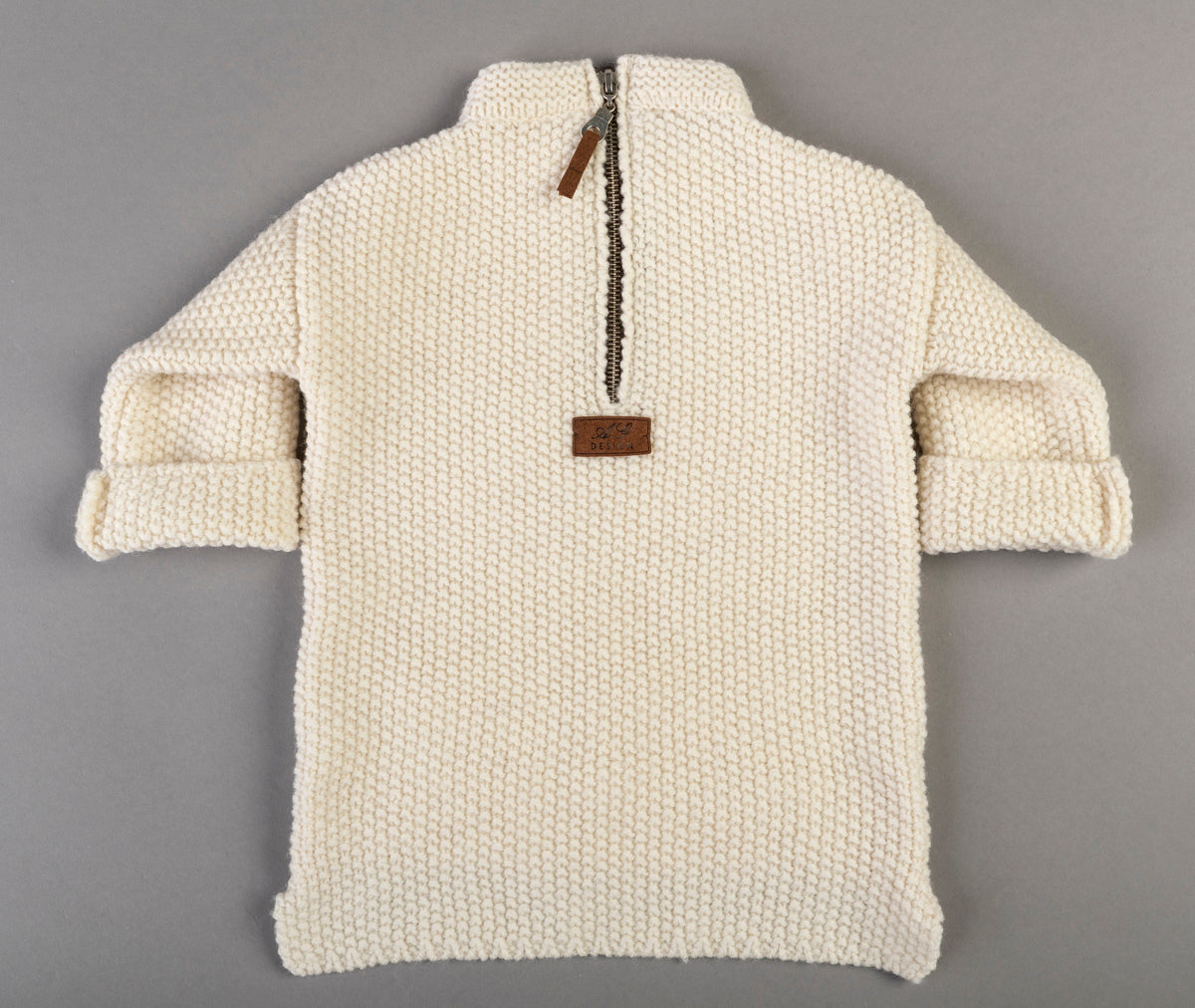 Kid wool alpaca sweater tunic - small grown up - white