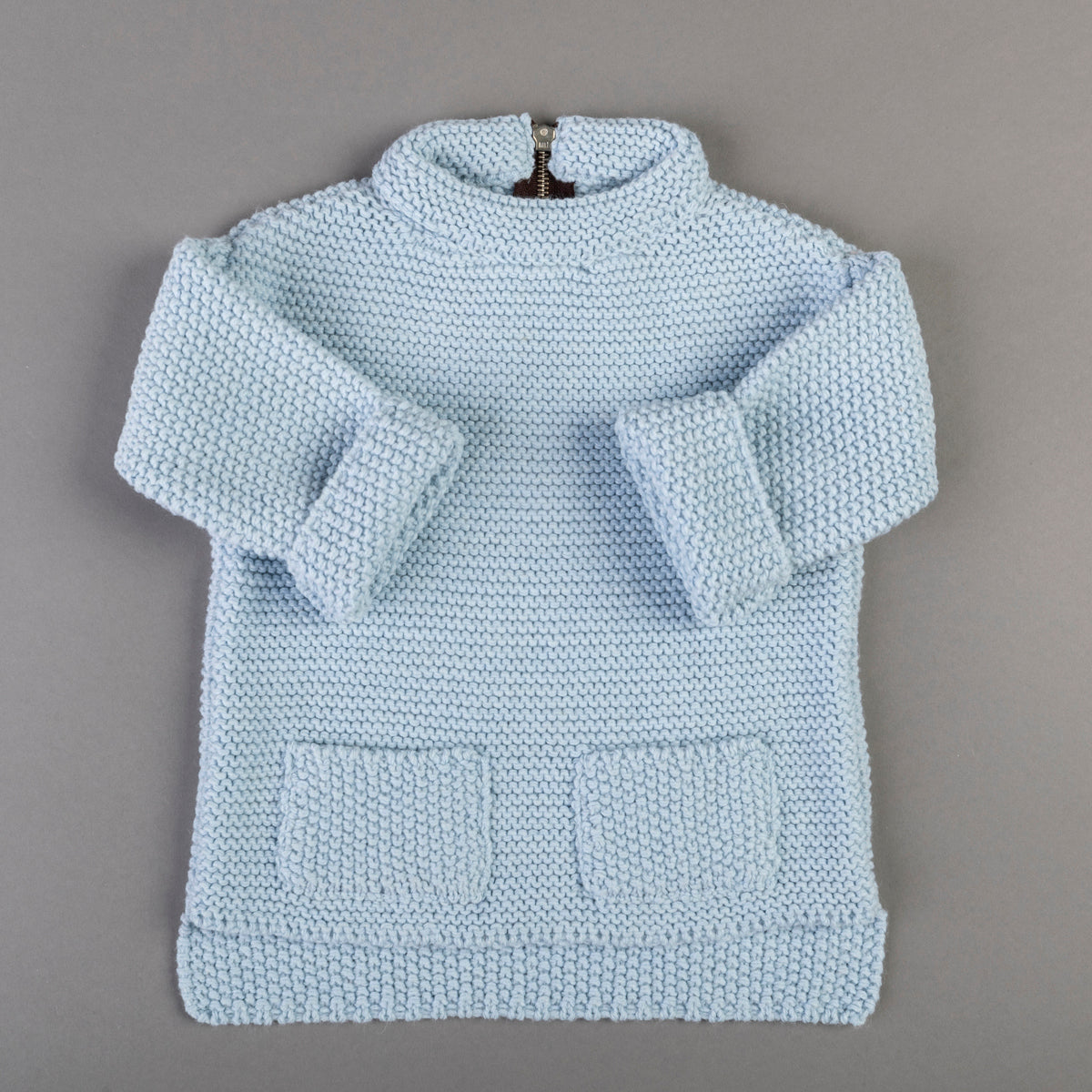 Kid wool alpaca sweater tunic - small grown up - light blue
