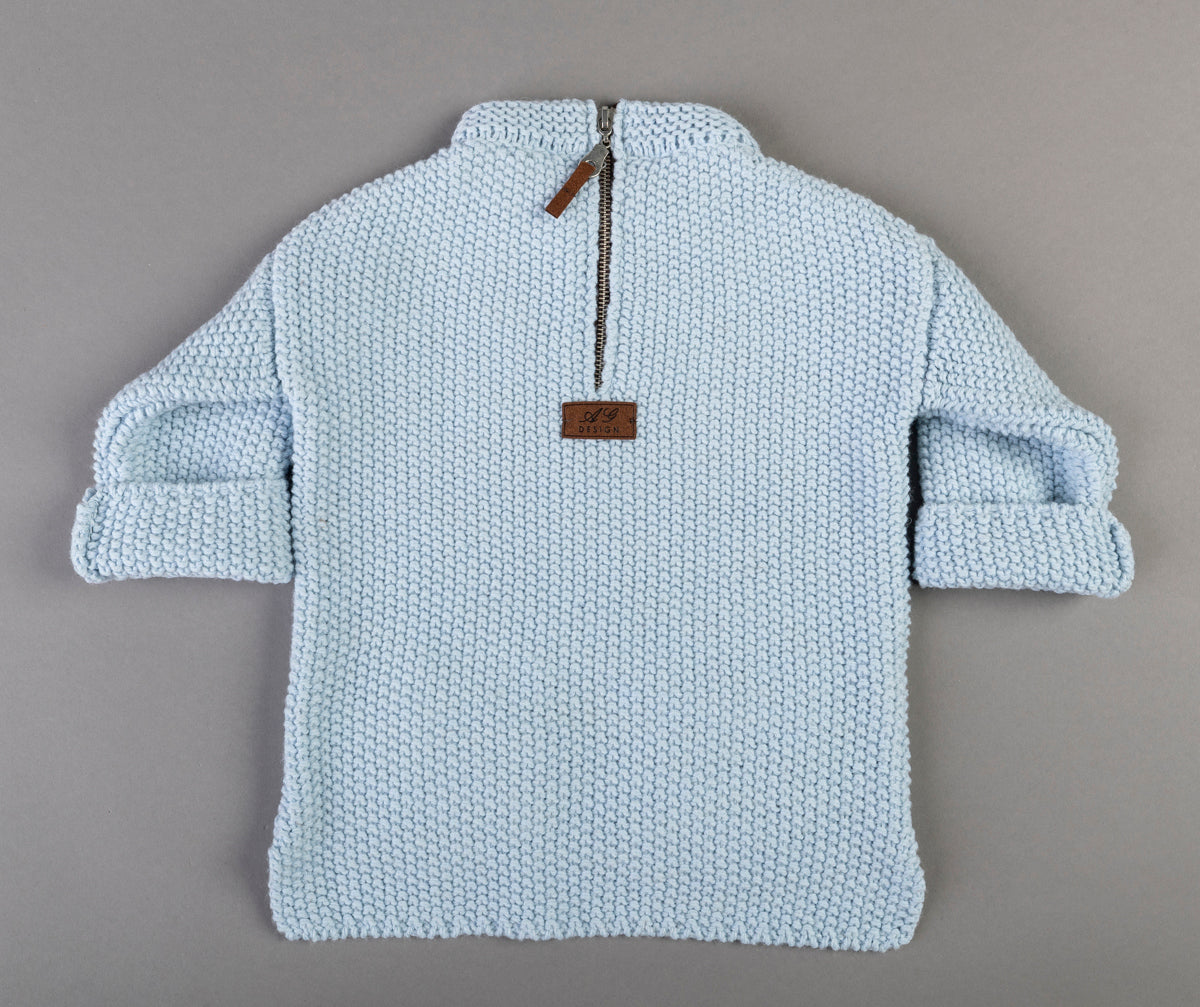 Kid wool alpaca sweater tunic - small grown up - light blue