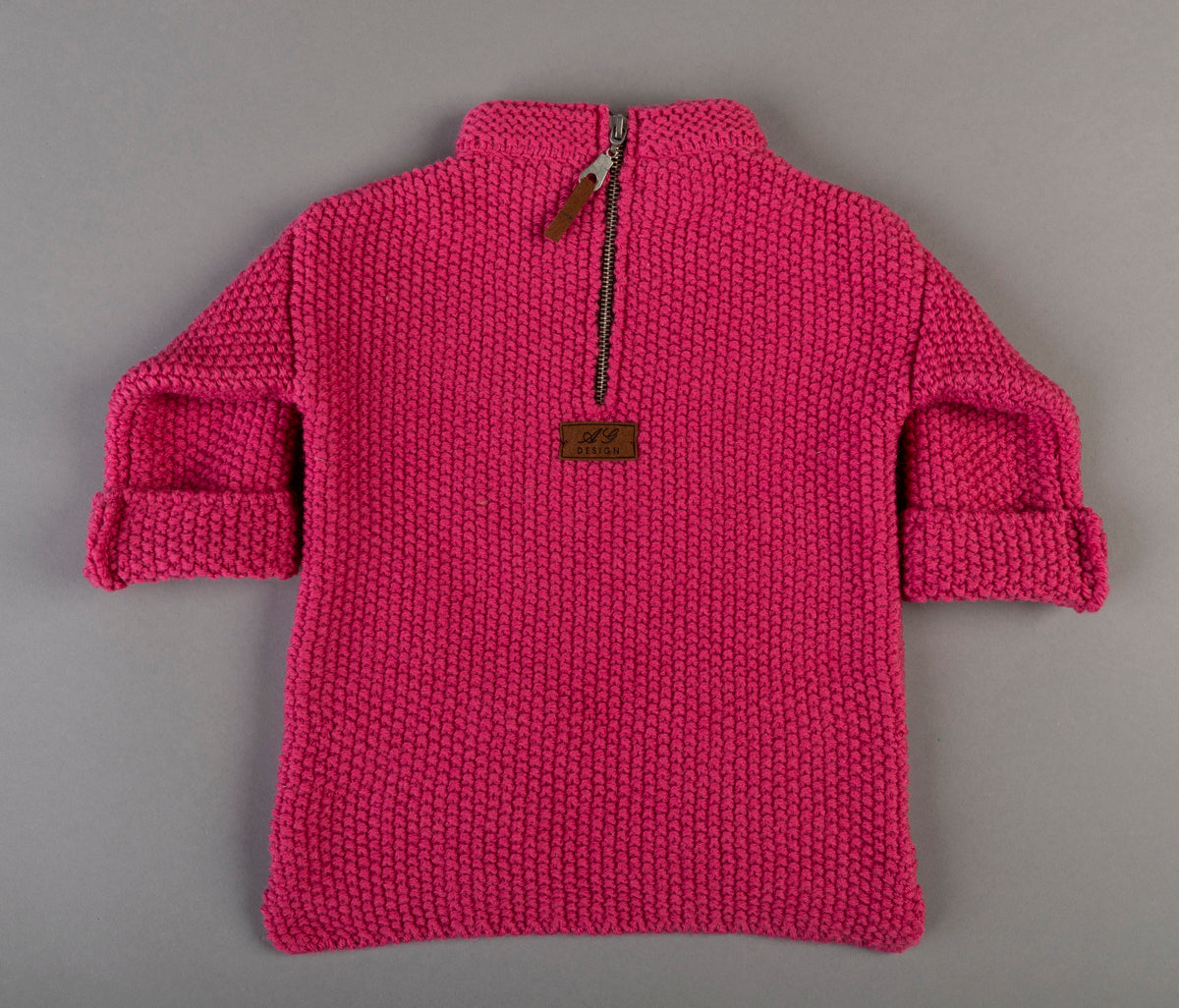 Kid wool alpaca sweater tunic - small grown up - pink