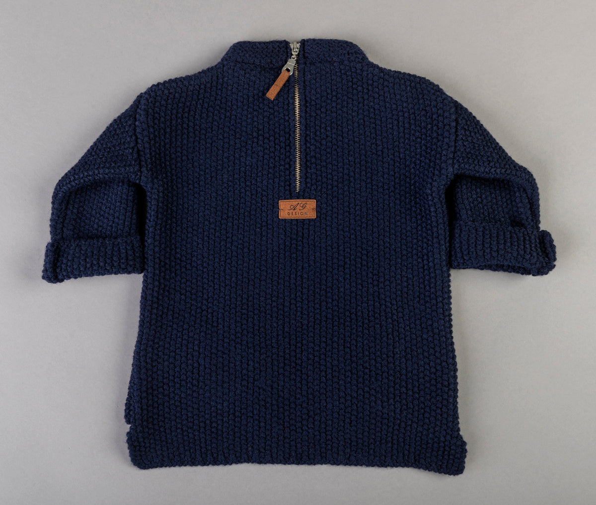 Kid wool alpaca sweater tunic - small grown up - dark blue