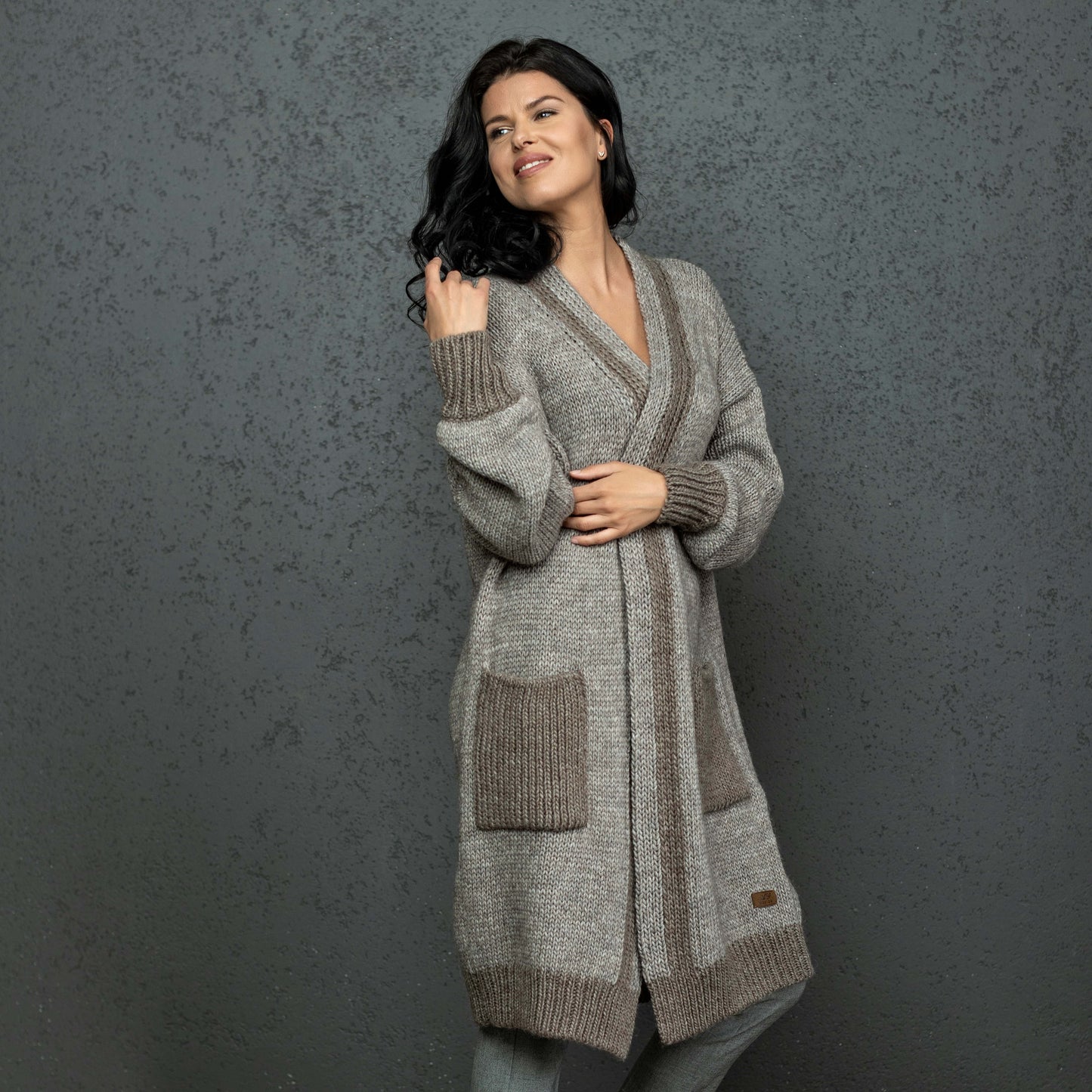 Chunky knit oversized cardigan Natalie - cocoa!