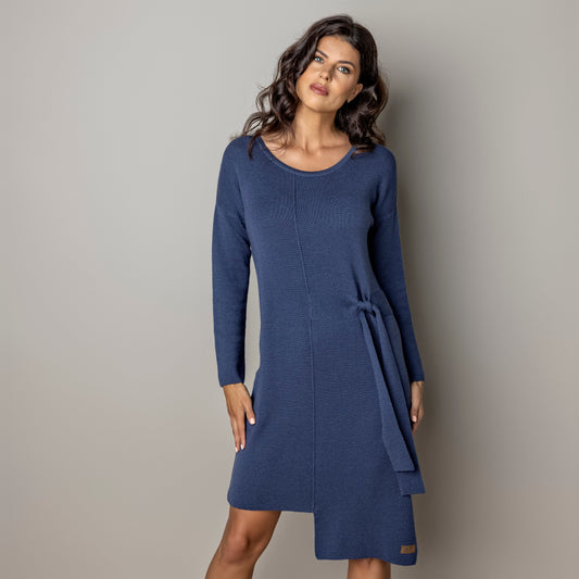 Thin knit dress CLAUDIA - amazingly soft beauty 100 % merino wool- mauve