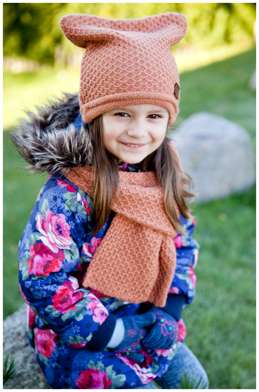 Kids Alpaca knit scarf and hat - the set SUPER SOFT
