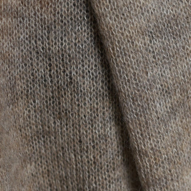 Men's wide baby alpaca scarf and beanie set, cocoa — By AGdesign