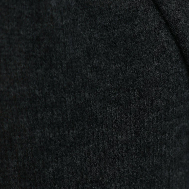 Men's wide baby alpaca scarf and beanie set, dark gray — By AGdesign