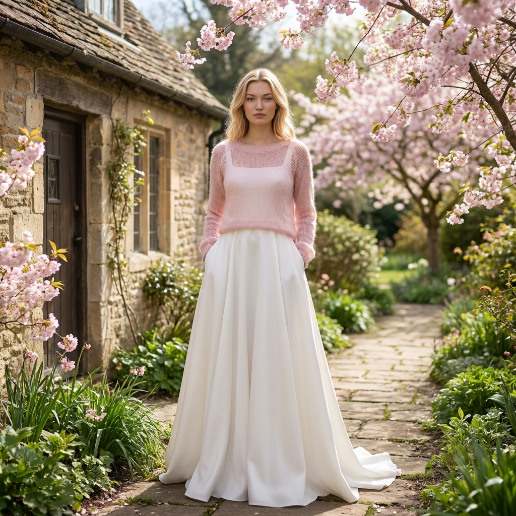 Bridal wedding mohair sweater Adele - ash rose
