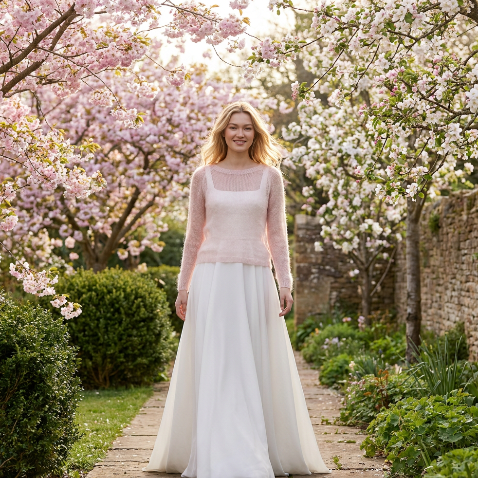 Bridal wedding mohair sweater Adele - ash rose