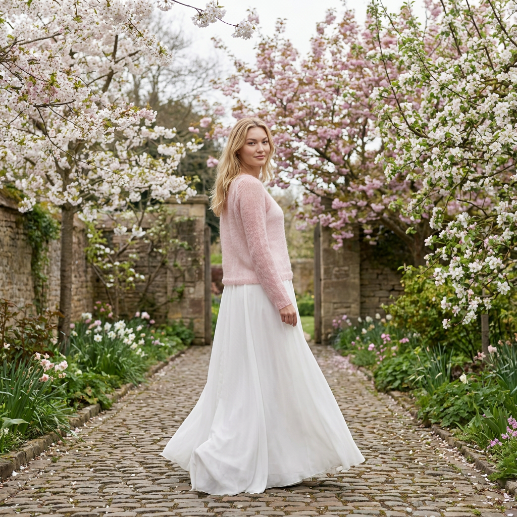 Bridal wedding mohair sweater Adele - ash rose