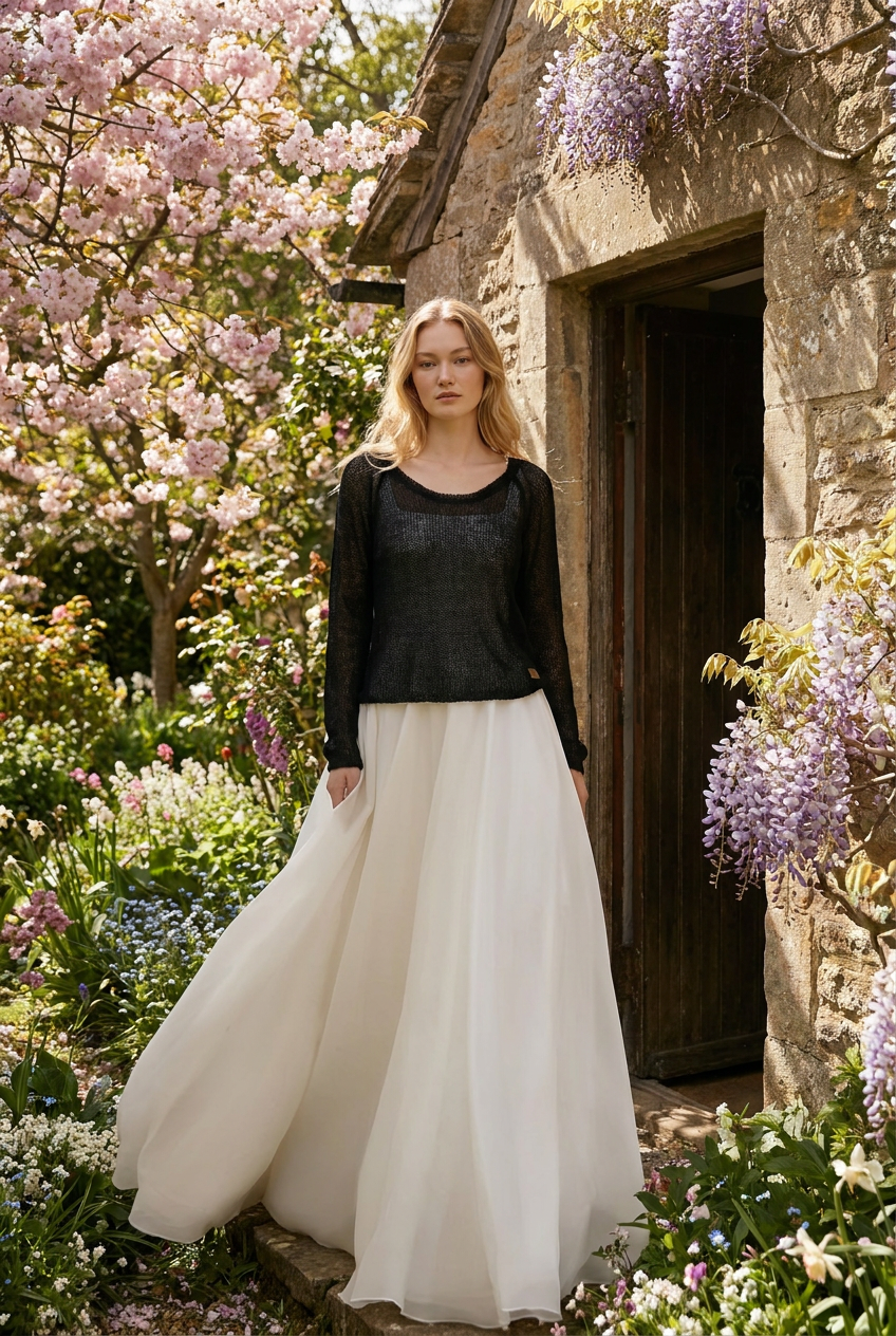Bridal wedding mohair sweater Adele - black
