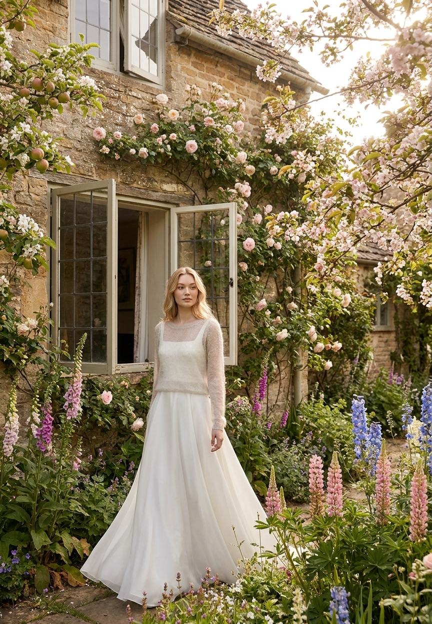 Bridal wedding mohair sweater Adele - beige