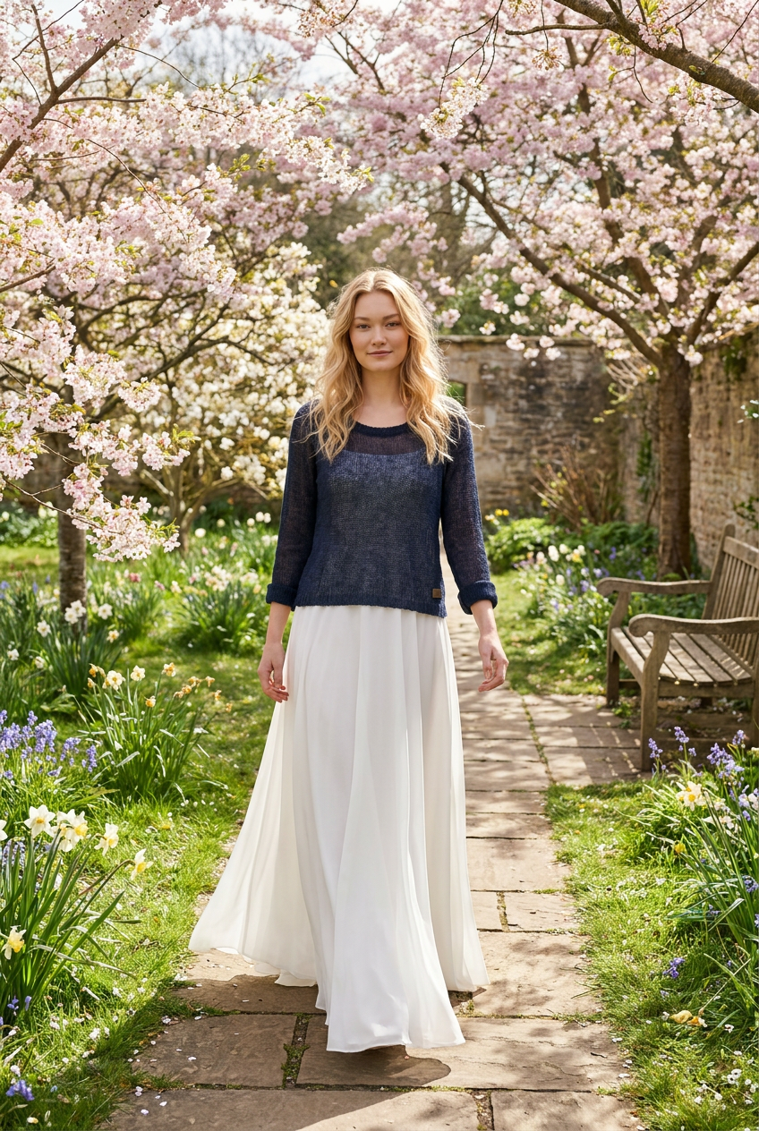 Bridal wedding mohair sweater Adele - dark blue