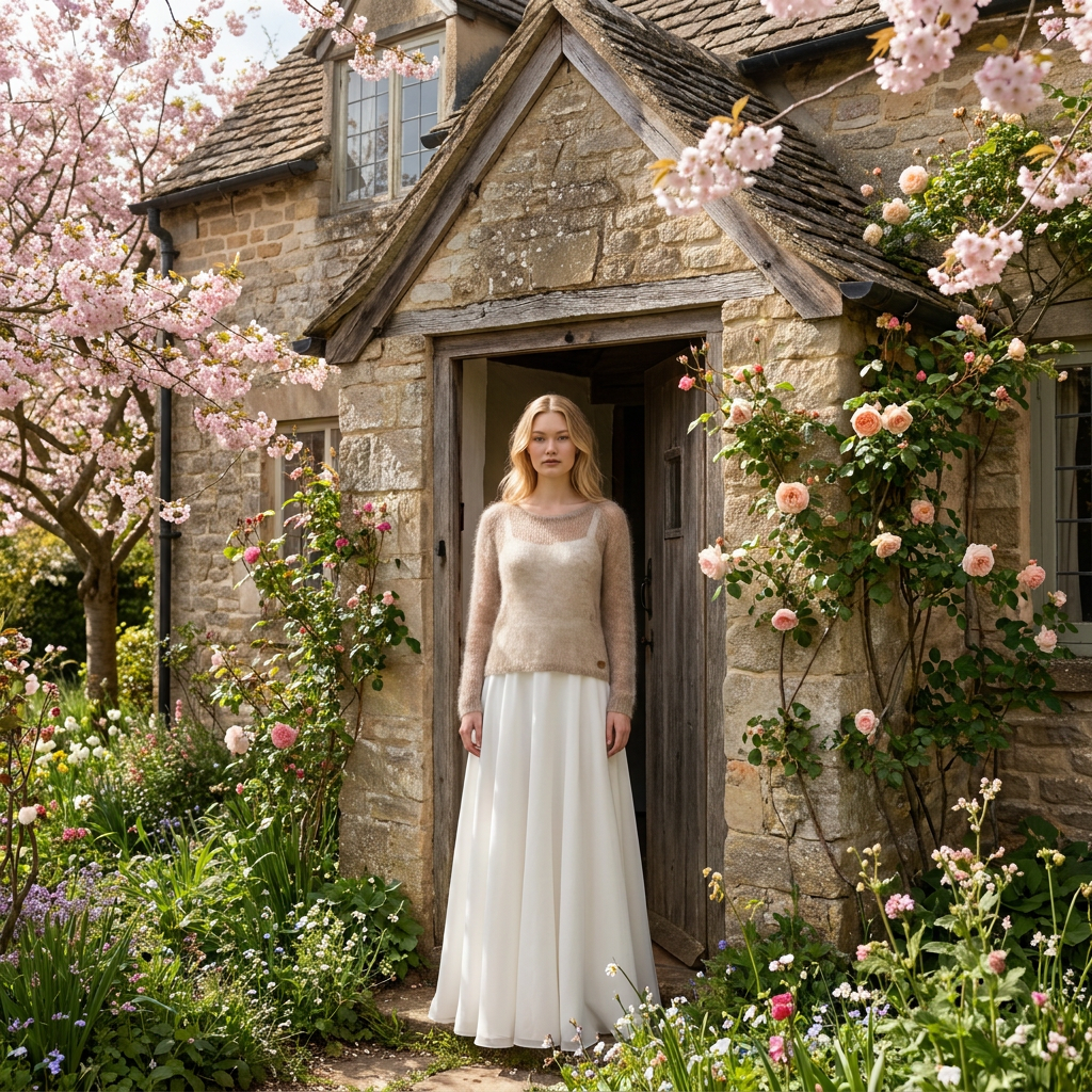 Bridal wedding mohair sweater Adele - cocoa