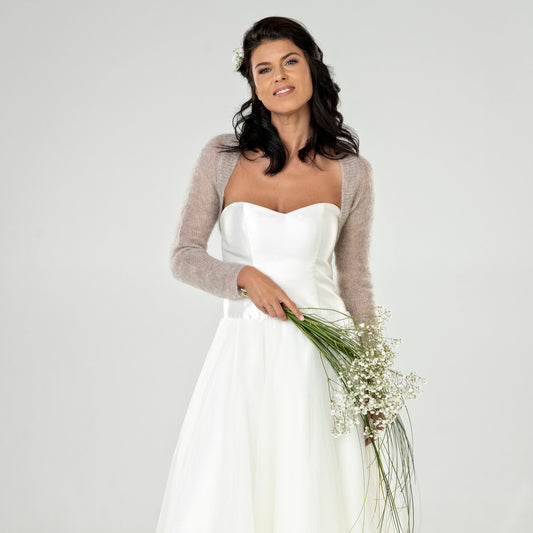 Wedding mohair bolero Anna - beige