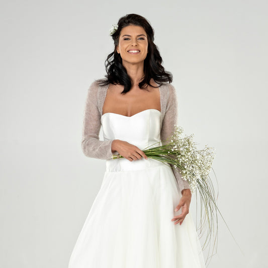Wedding mohair bolero Anna - beige
