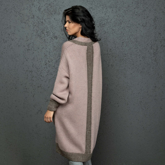 Chunky knit oversized cardigan Natalie - ash rose!