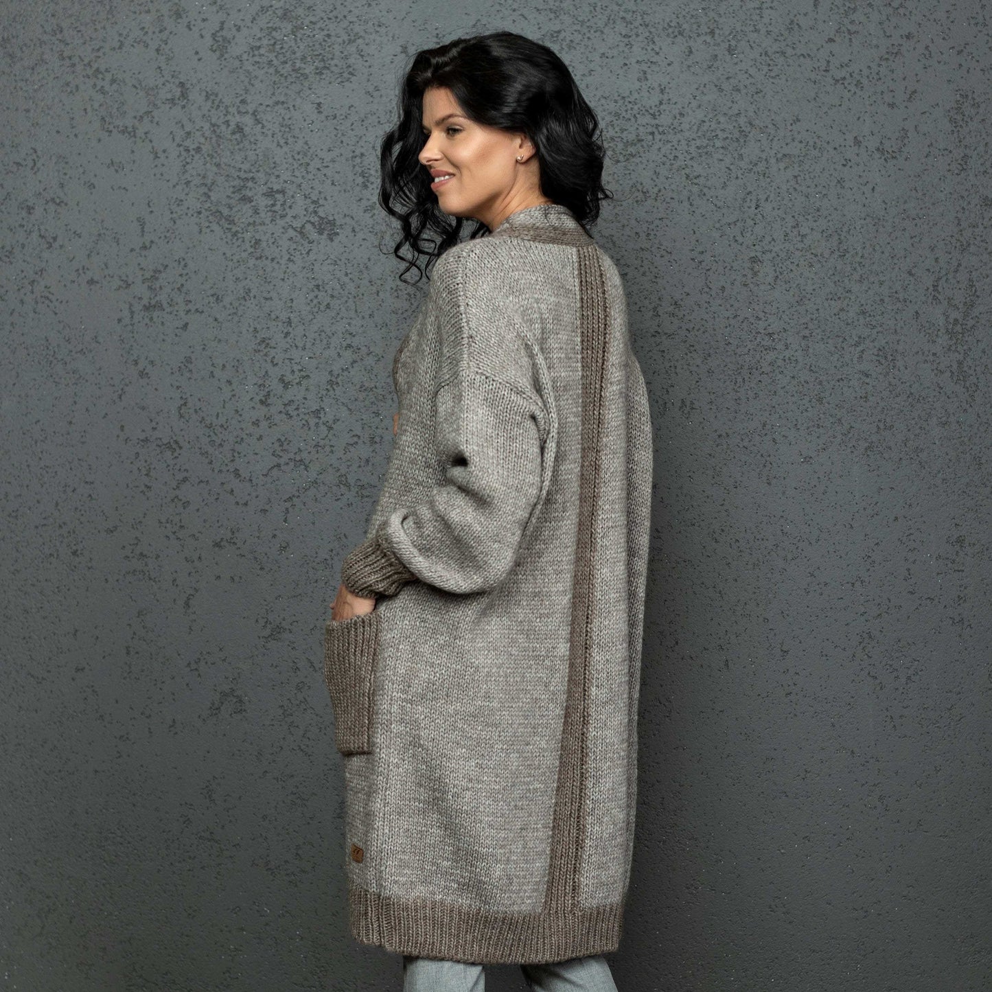 Chunky knit oversized cardigan Natalie - cocoa!