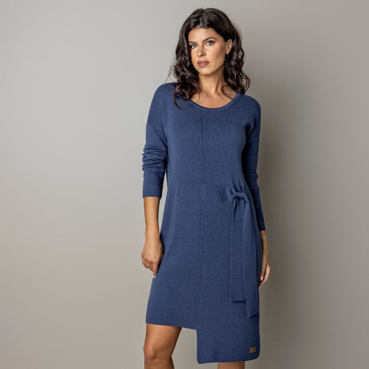 Thin knit dress CLAUDIA - amazingly soft beauty 100 % merino wool- mauve